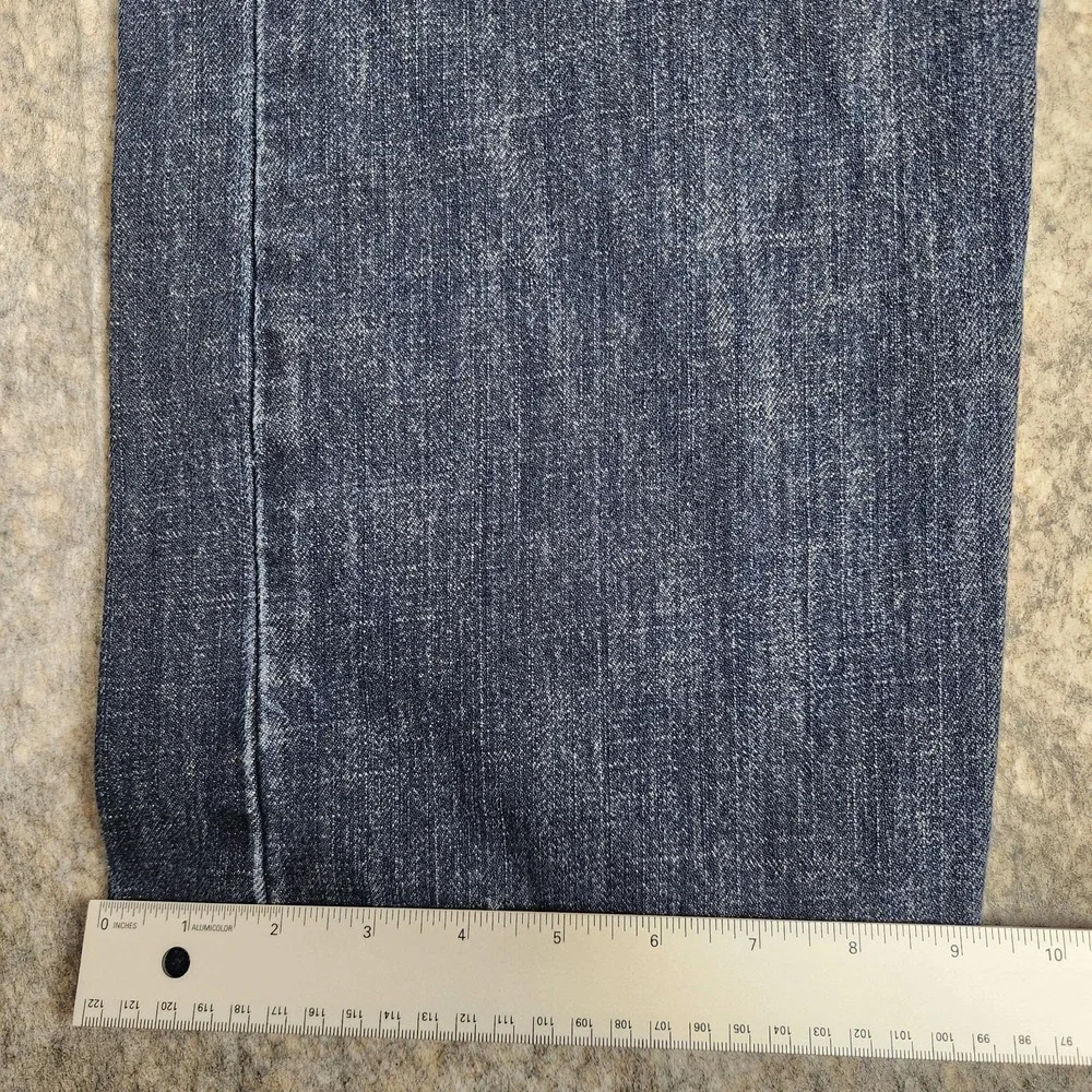 Levis 559 Button Fly Jeans Men 34x34 Blue Dark Wash Denim Whisker Faded Relaxed